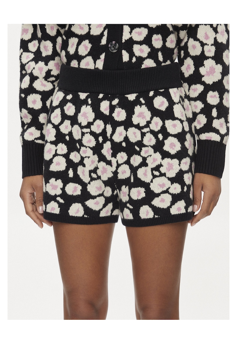 Pantaloni scurti dama negru/alb -