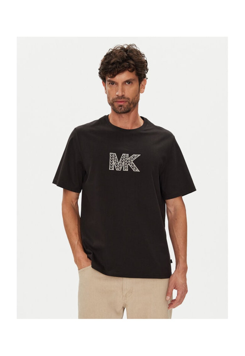Tricou barbat - negru - din bumbac
