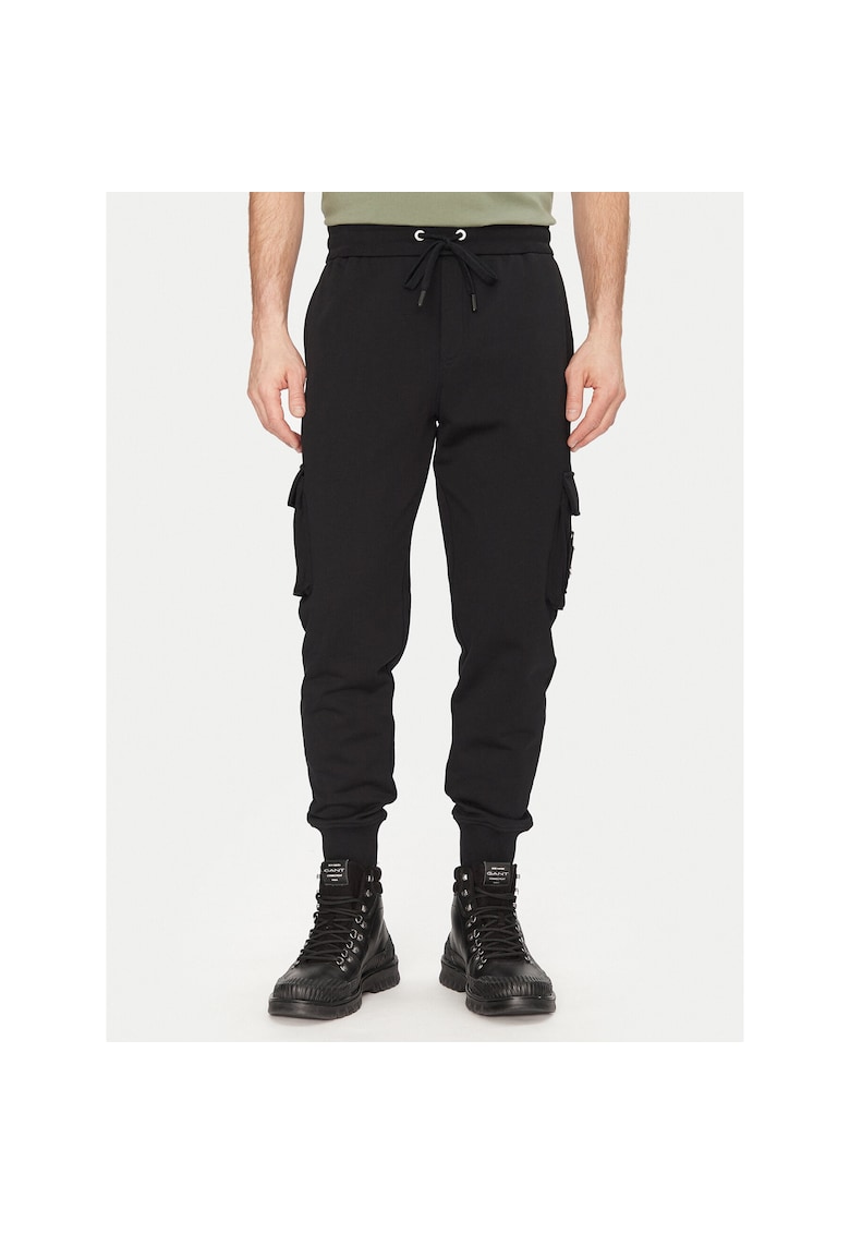 Pantaloni sport barbati negru -