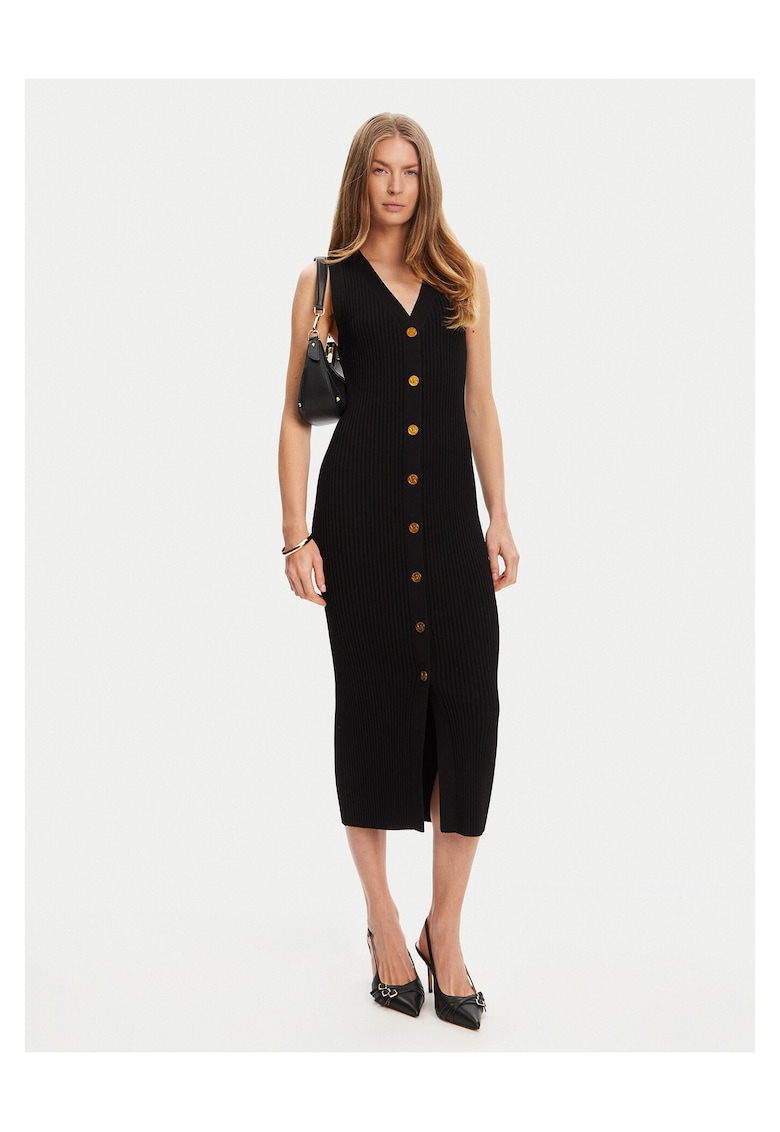 Rochie tricotata de dama negru - fabrica de calitate