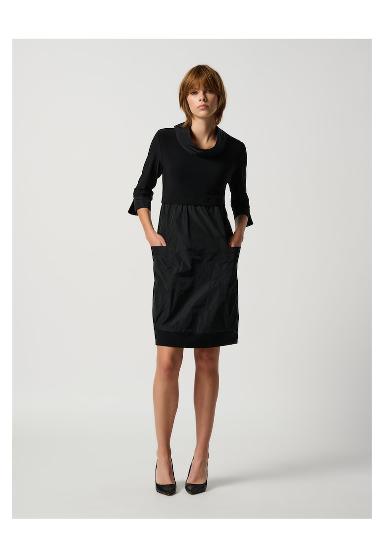 Rochie de zi - poliester - negru -