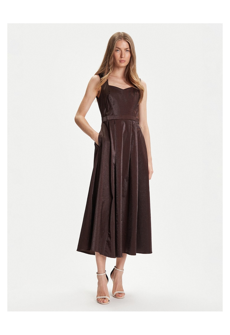 Rochie de cocktail - maro - fabrica usoara