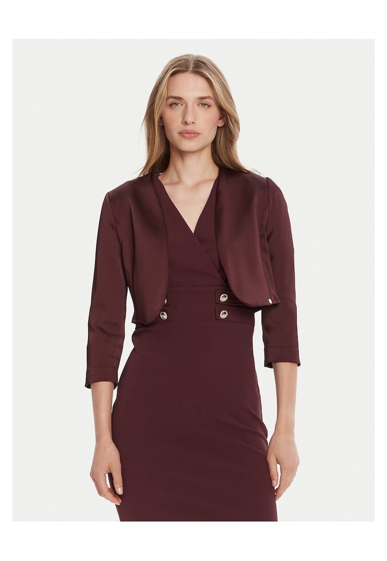 Sacou dama bolero - bordo - fabricat de calitate