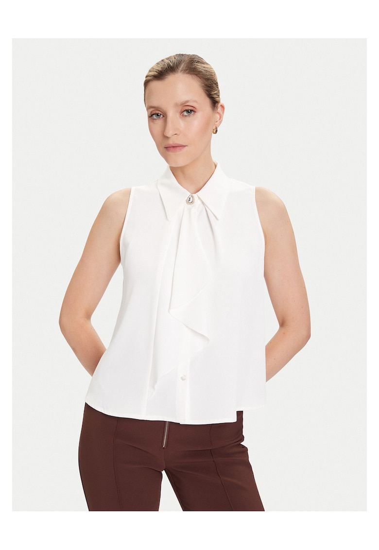 Bluza dama - alba - fara maneci -