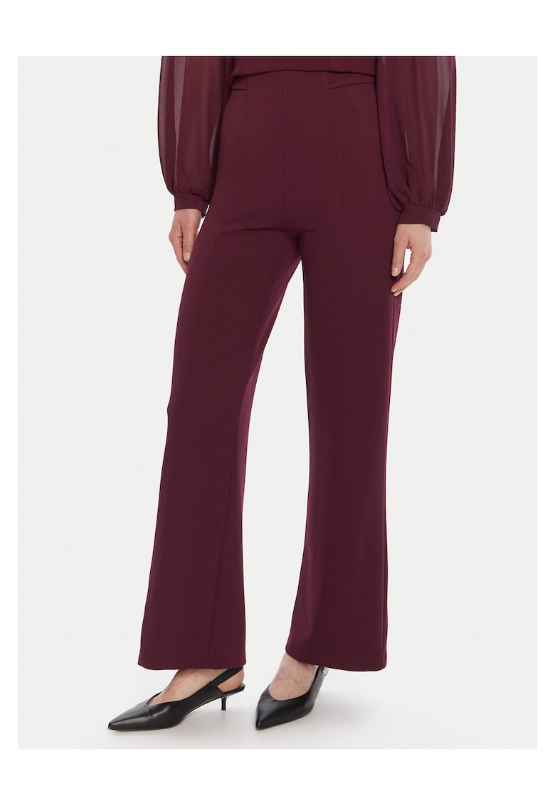 Pantaloni evazati pentru dama visiniu
