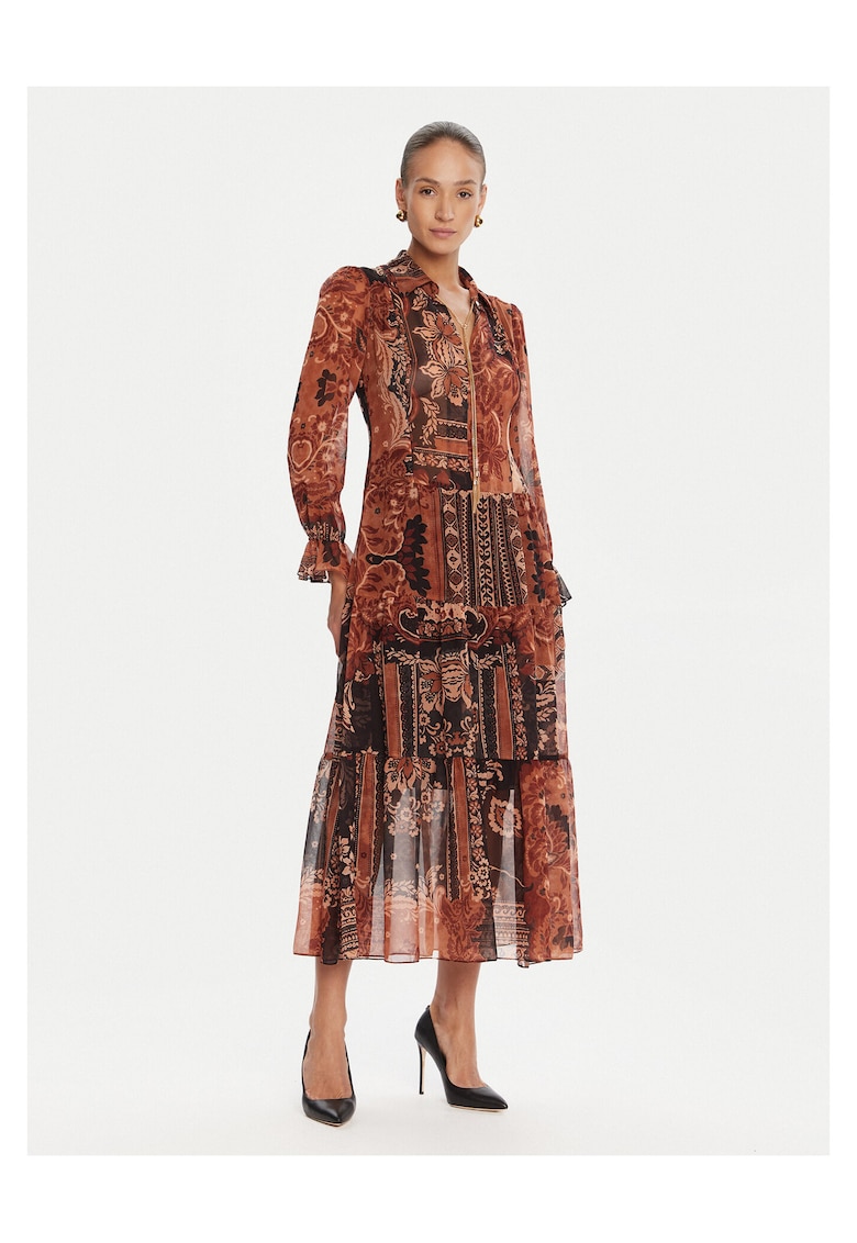 Rochie de cocktail dama maro - fabrica eleganta