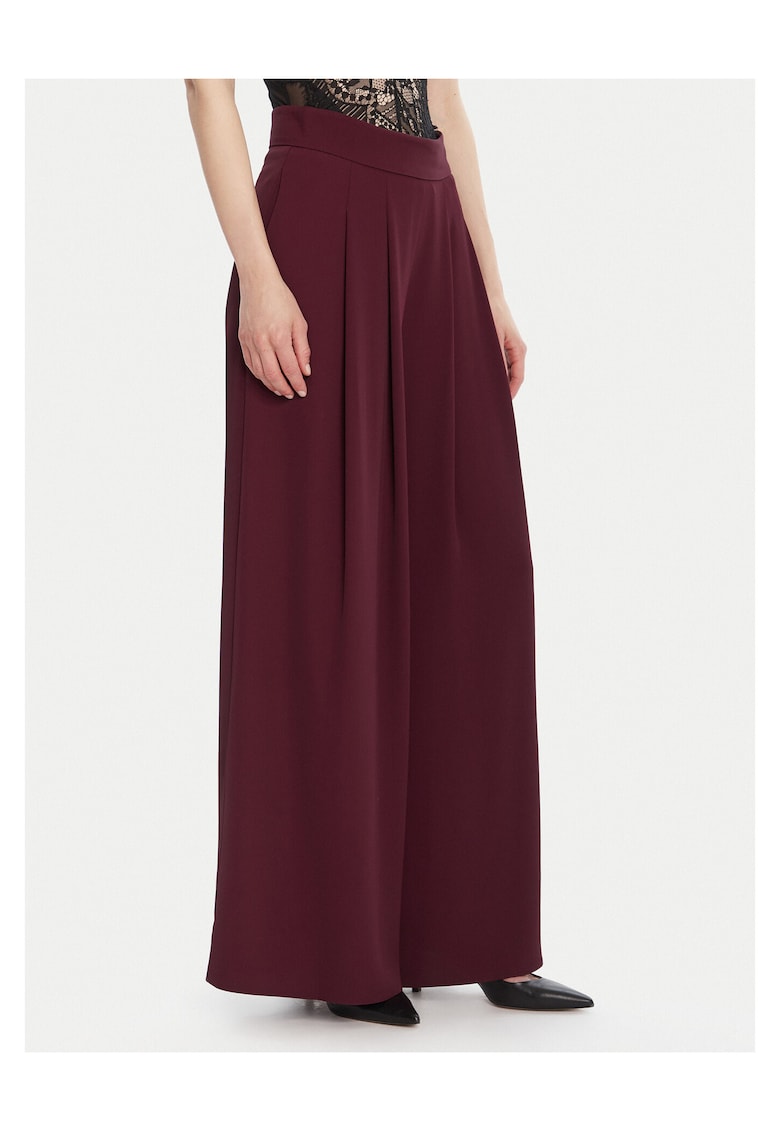 Pantaloni eleganti dama palazzo - visiniu