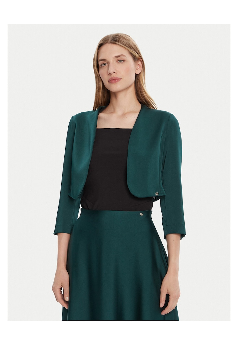 Sacou dama bolero - verde - din material de calitate