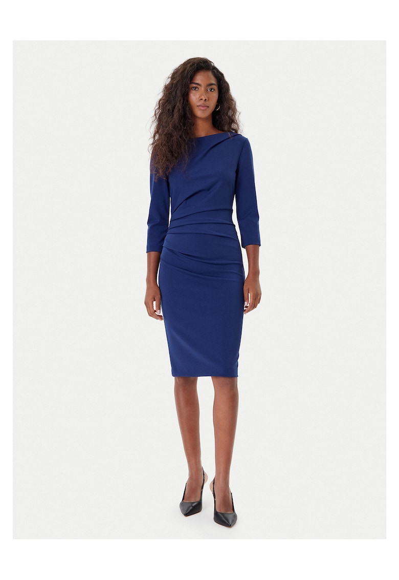 Rochie de cocktail dama bleumarin - fabrica eleganta