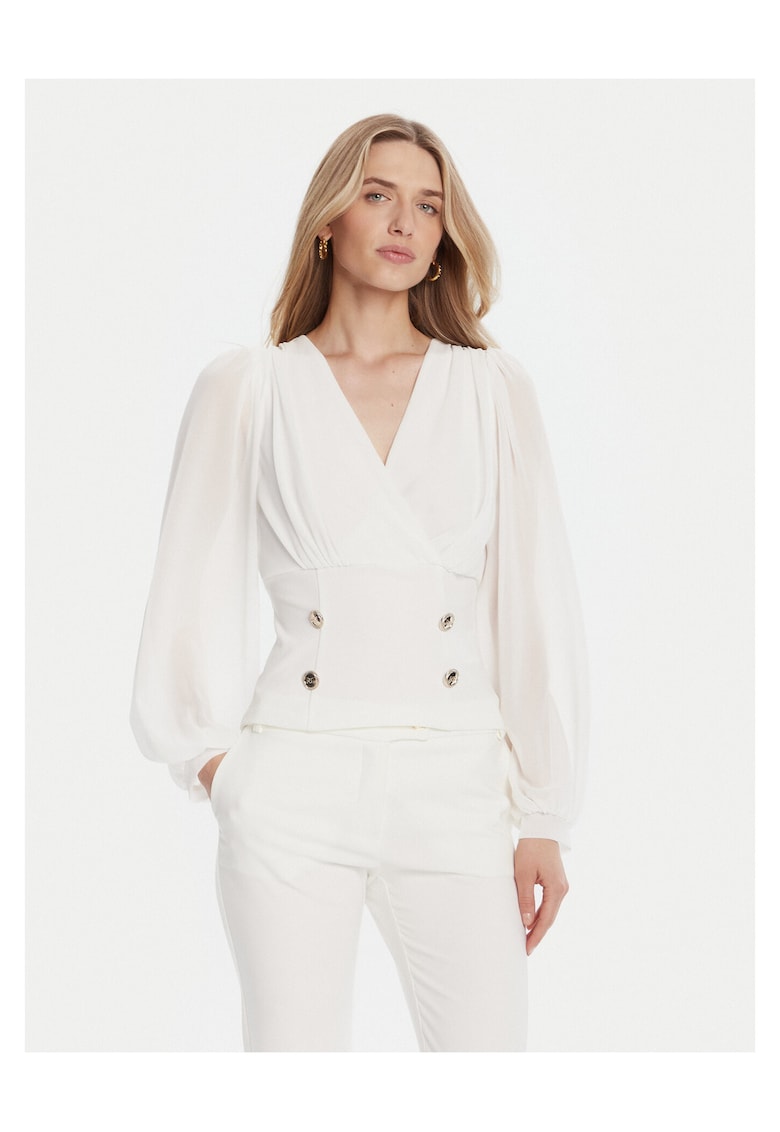 Bluza dama - alba - cu decolteu