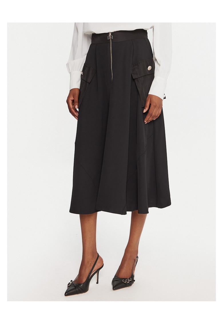 Fusta Midi negru - din material usor