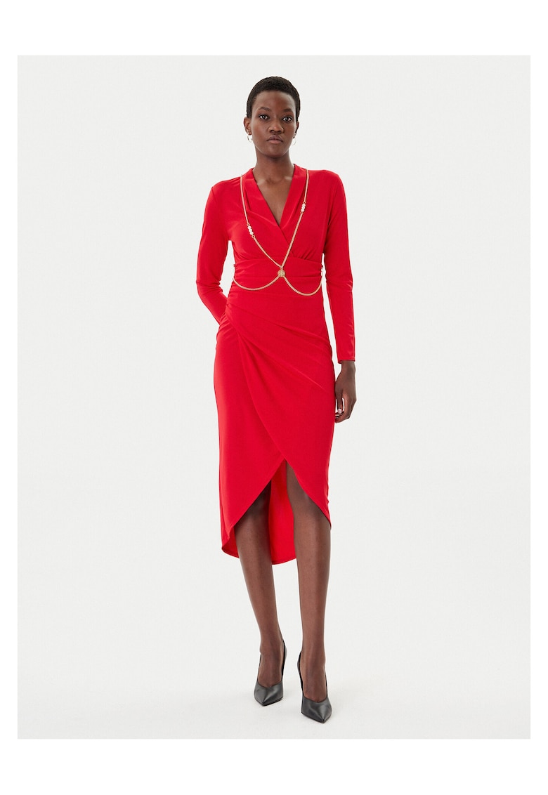 Rochie de cocktail - rosu - fabrica usoara