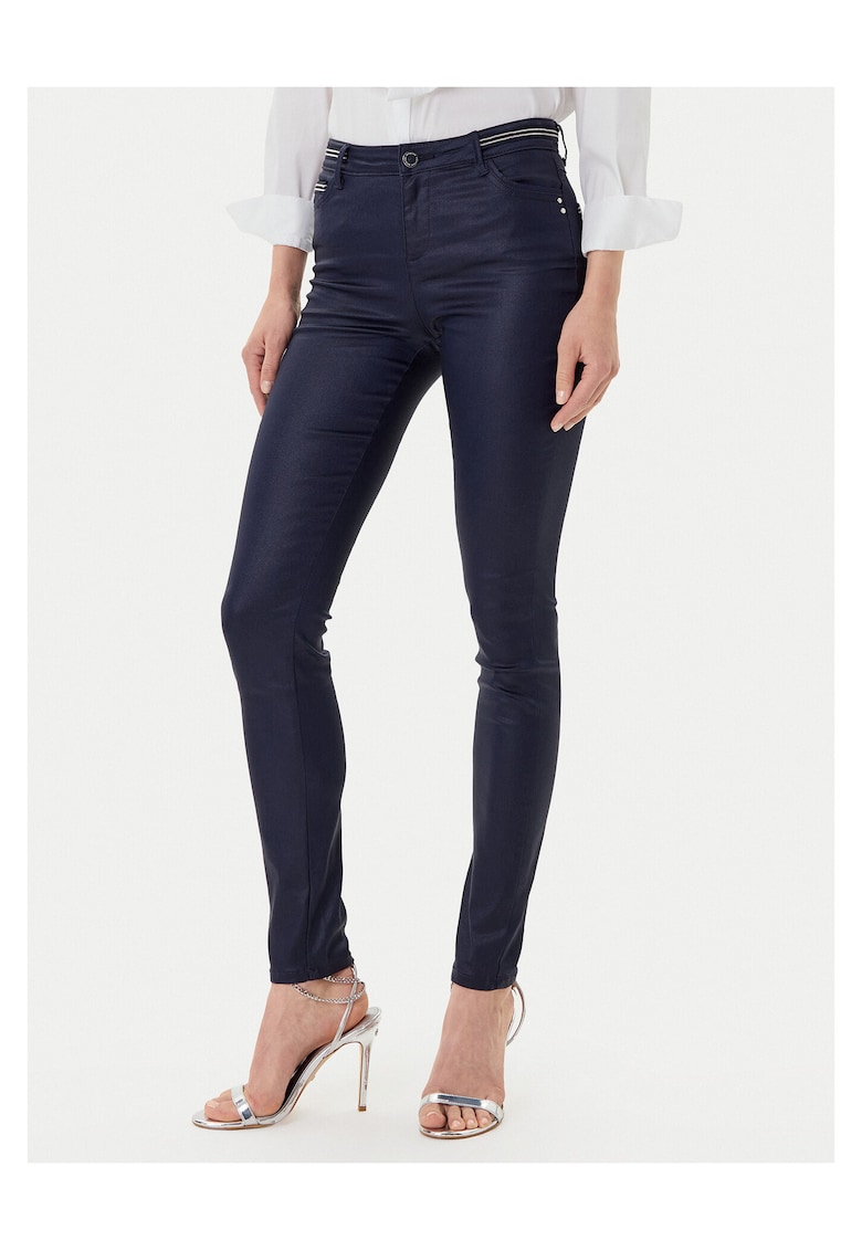 Pantaloni eleganti pentru dama bleumarin - stofa -