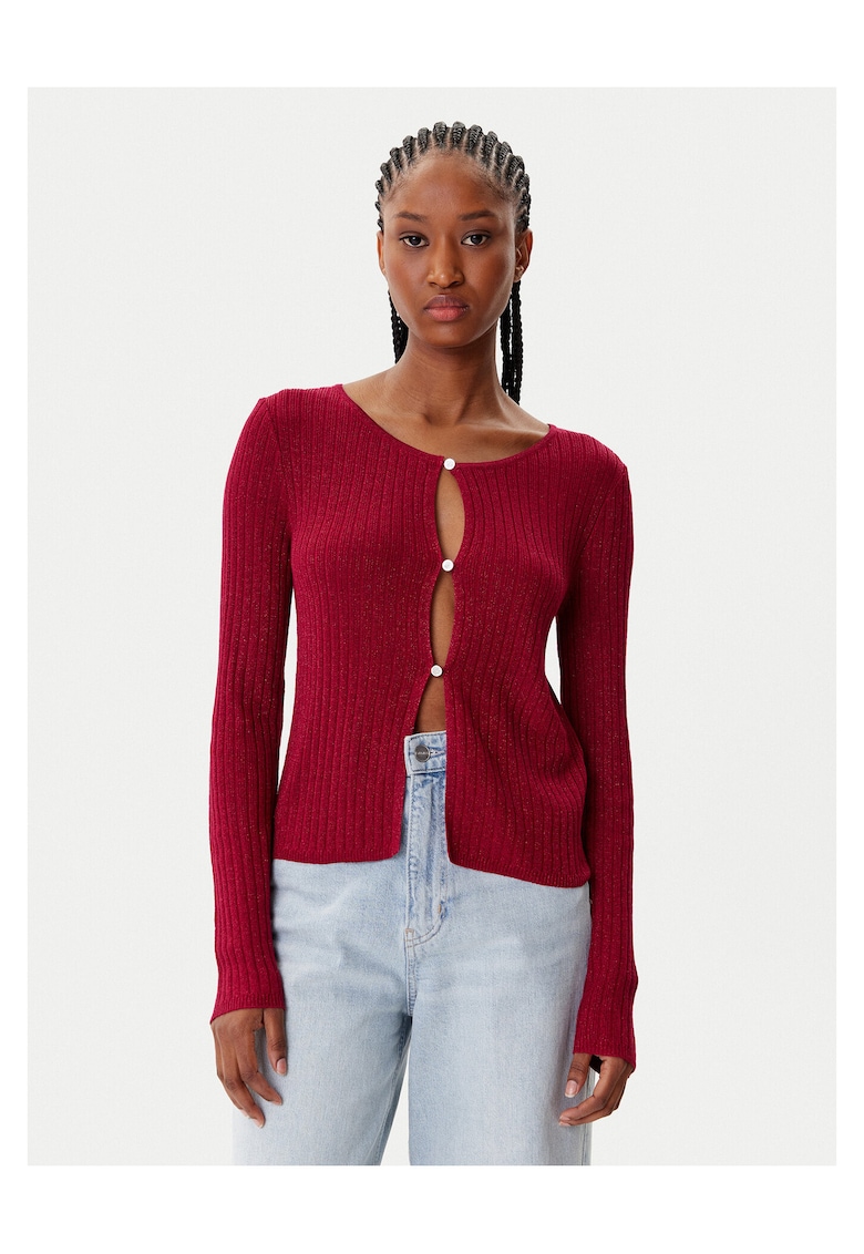 Cardigan dama rosu
