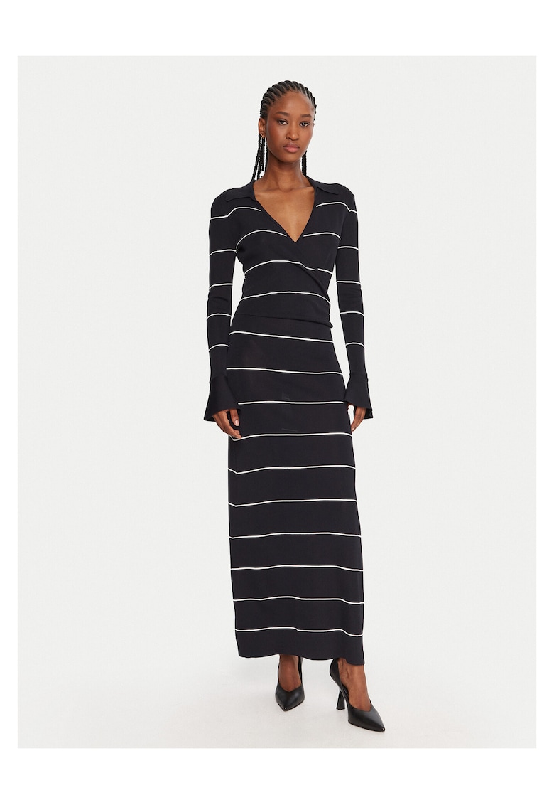 Rochie tricotata de dama bleumarin - fabrica de calitate