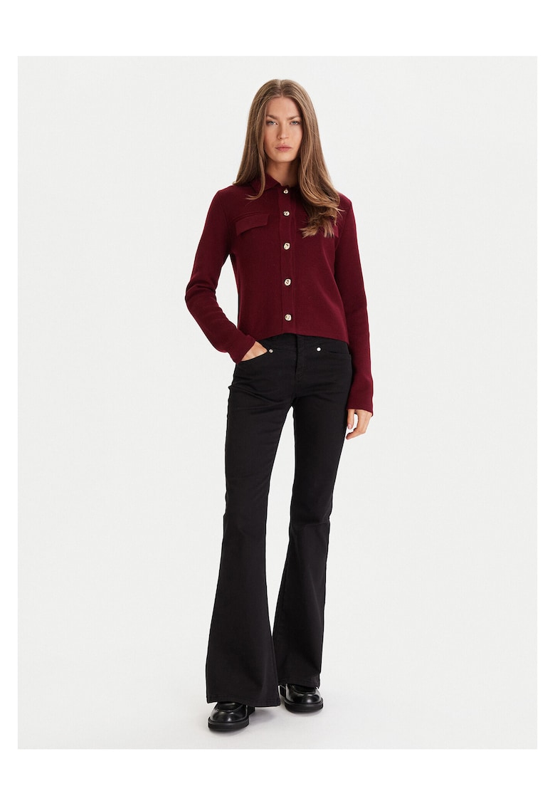 Cardigan dama visiniu - pulover tricotat