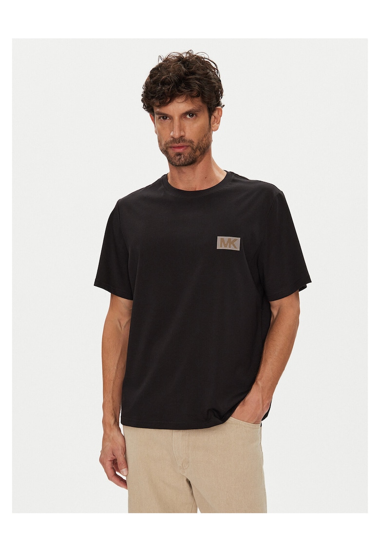 Tricou barbati - negru - bumbac