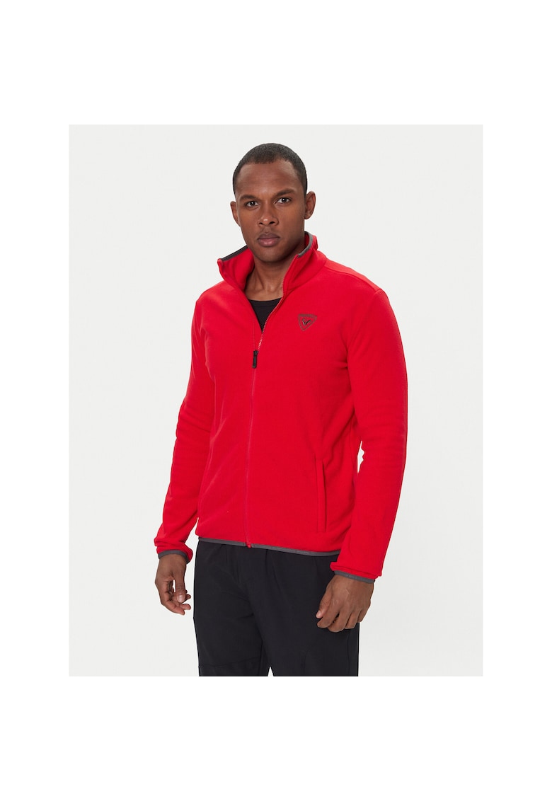 Jacheta sport barbati - poliester reciclat - rosu - fermoar -