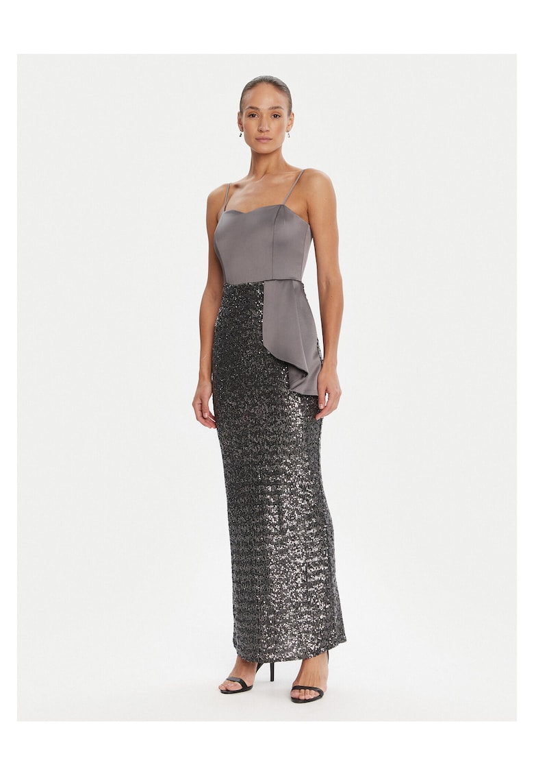 Rochie de seara dama gri - fabricata din materiale de calitate -