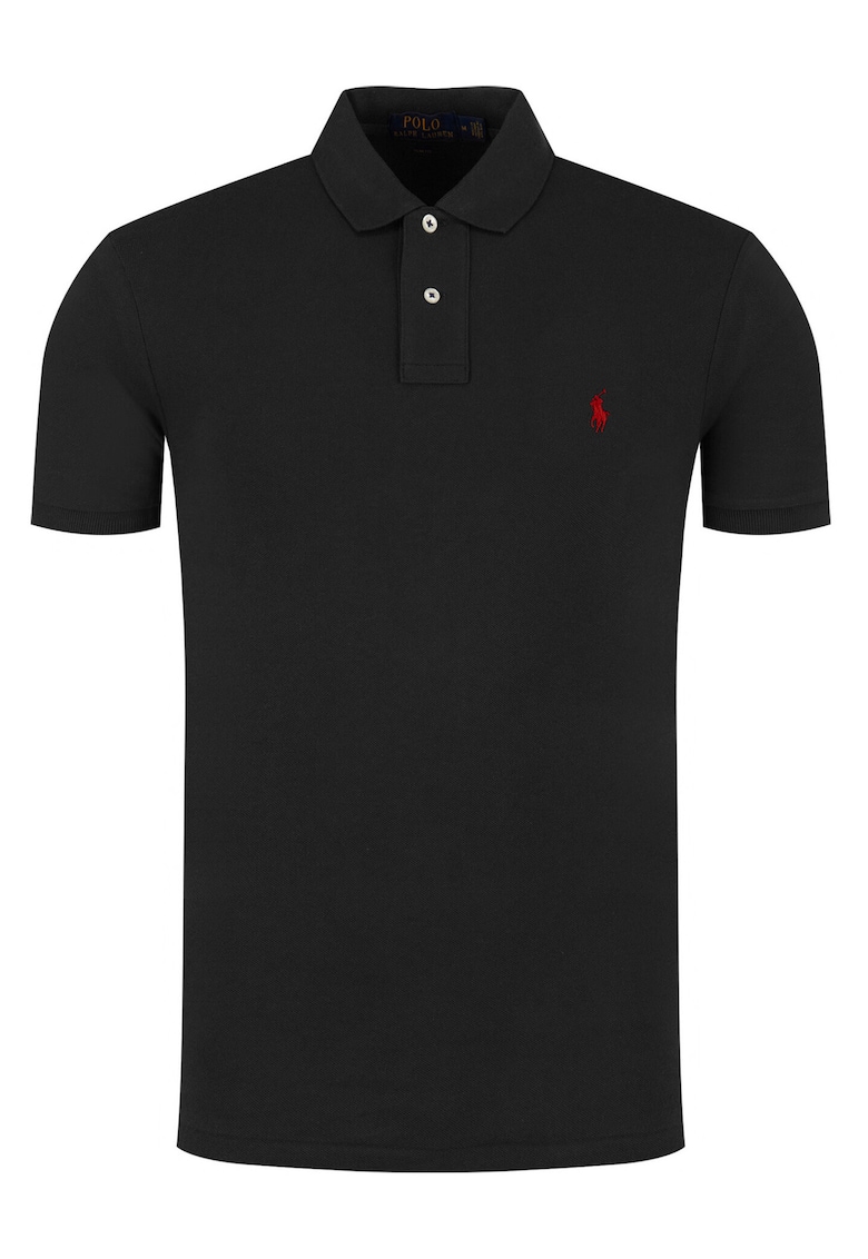 Tricou barbati - slim fit - negru - bumbac -