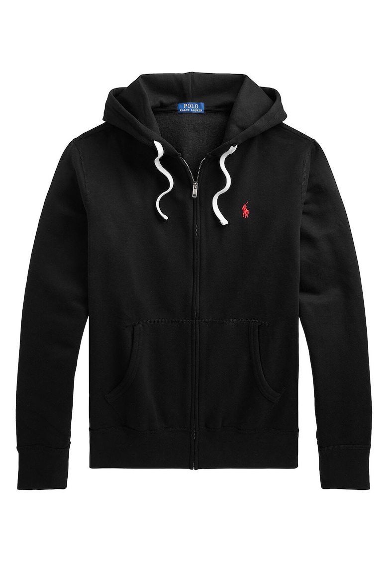 Hanorac polo barbati negru - cu gluga -