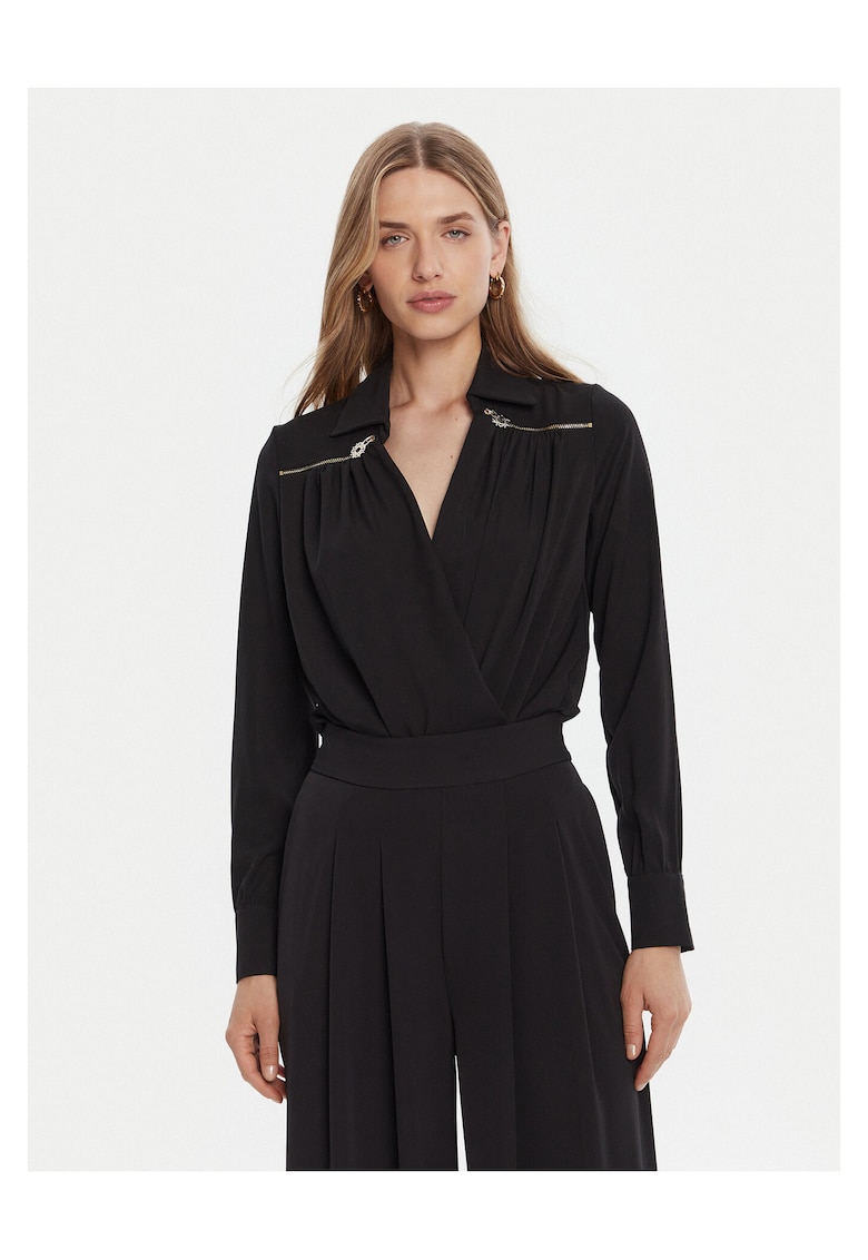 Rinascimento Body de dama negru - cu guler