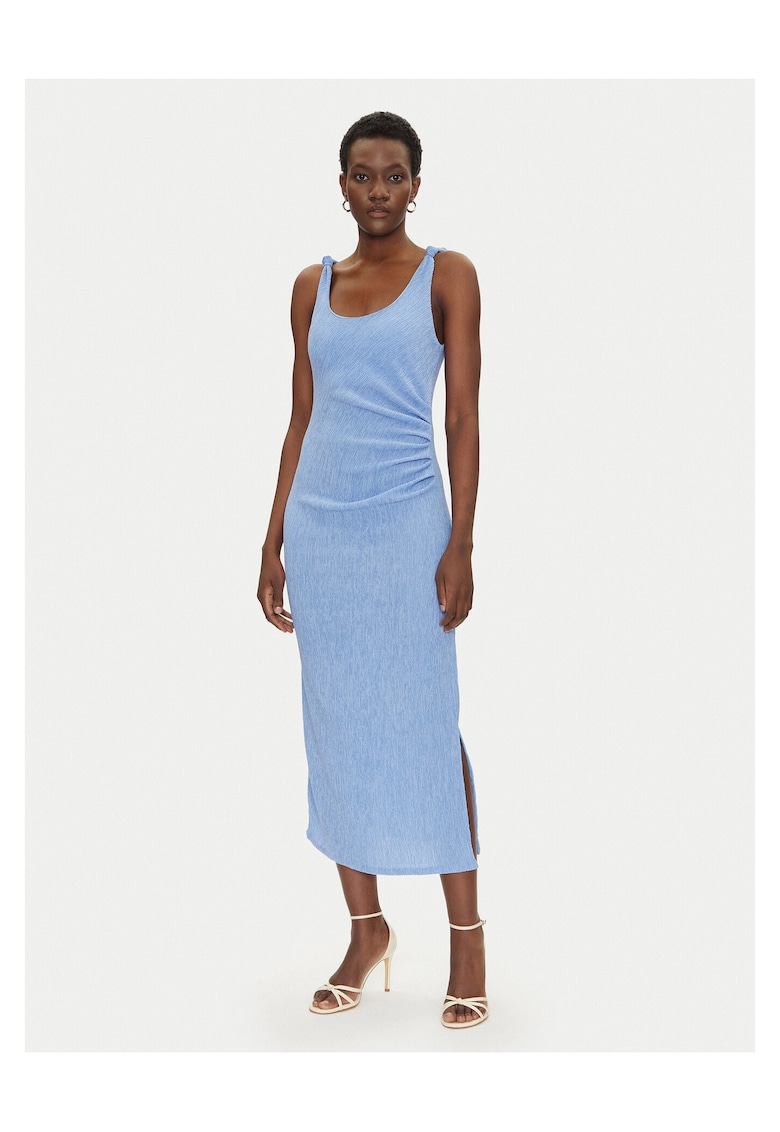 Rochie casual dama albastru - din material confortabil -