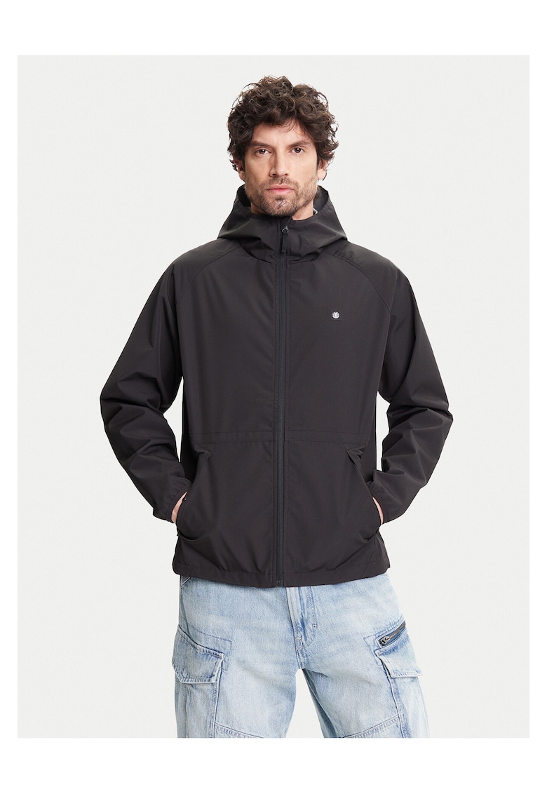 Jacheta de ploaie barbati neagra - material impermeabil