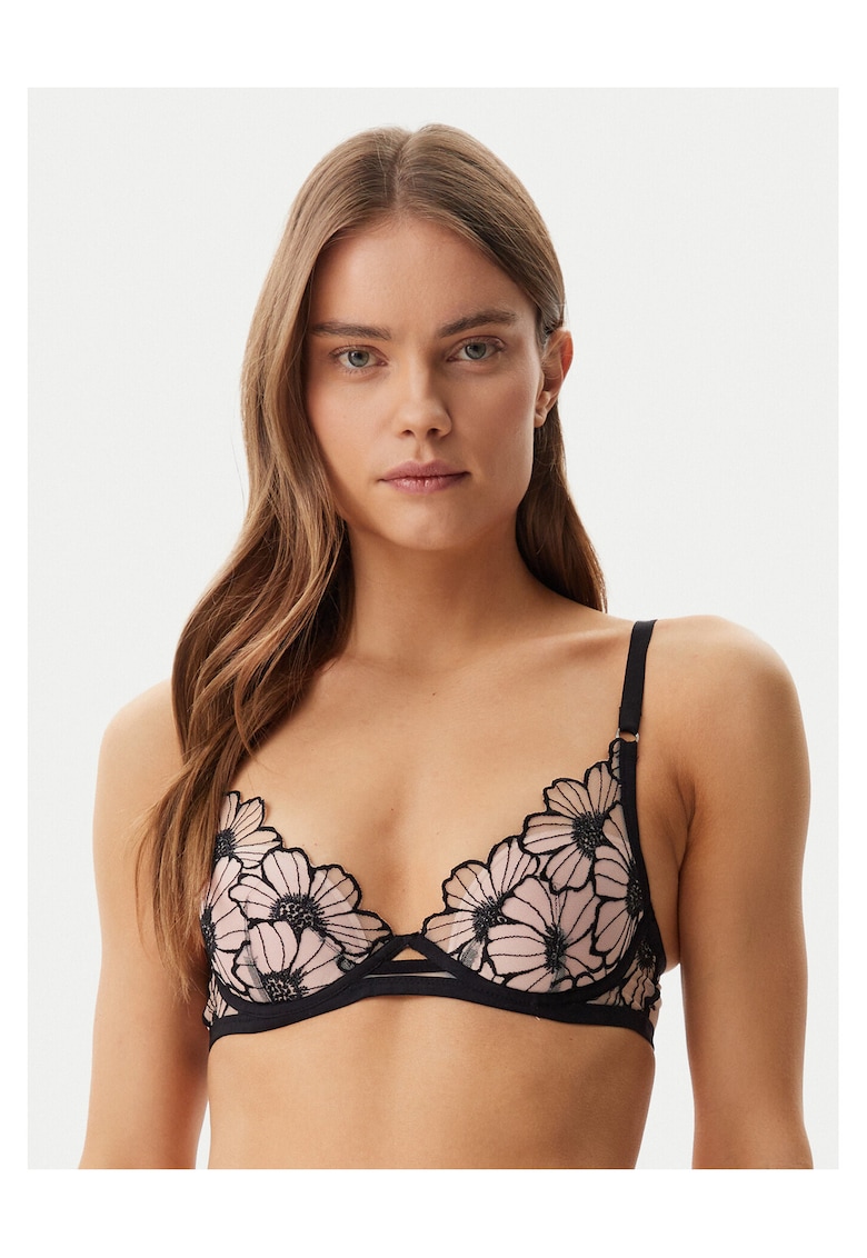 Sutien dama - negru/bej - Negru/Bej