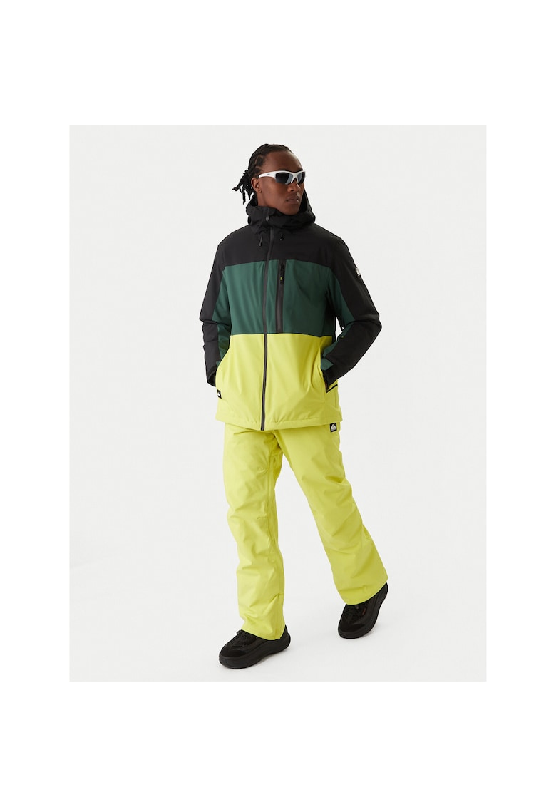 Geaca de snowboard barbati verde si negru - sport - respirabil