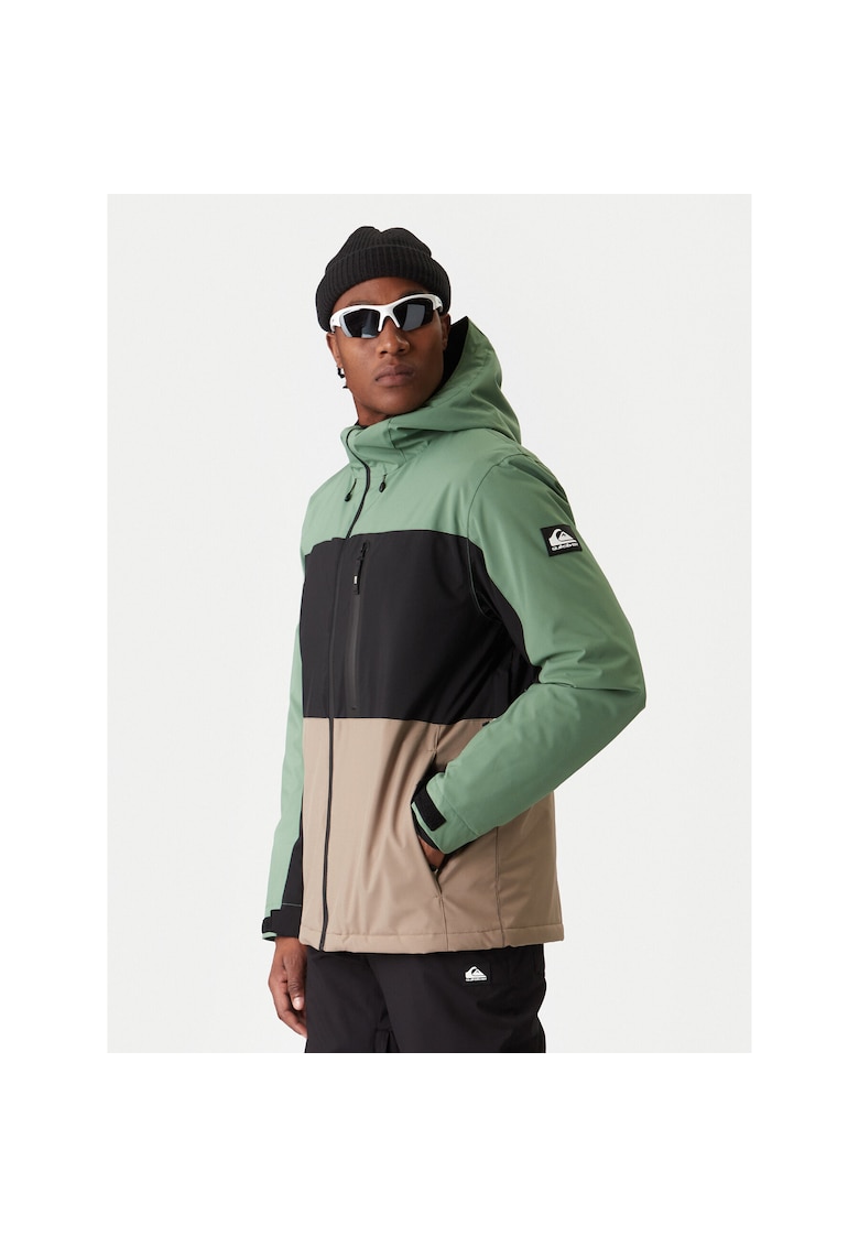 Geaca de snowboard barbati verde/maro