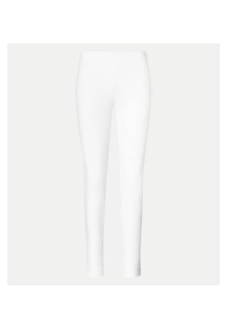 Pantaloni dama - material bumbac - alb