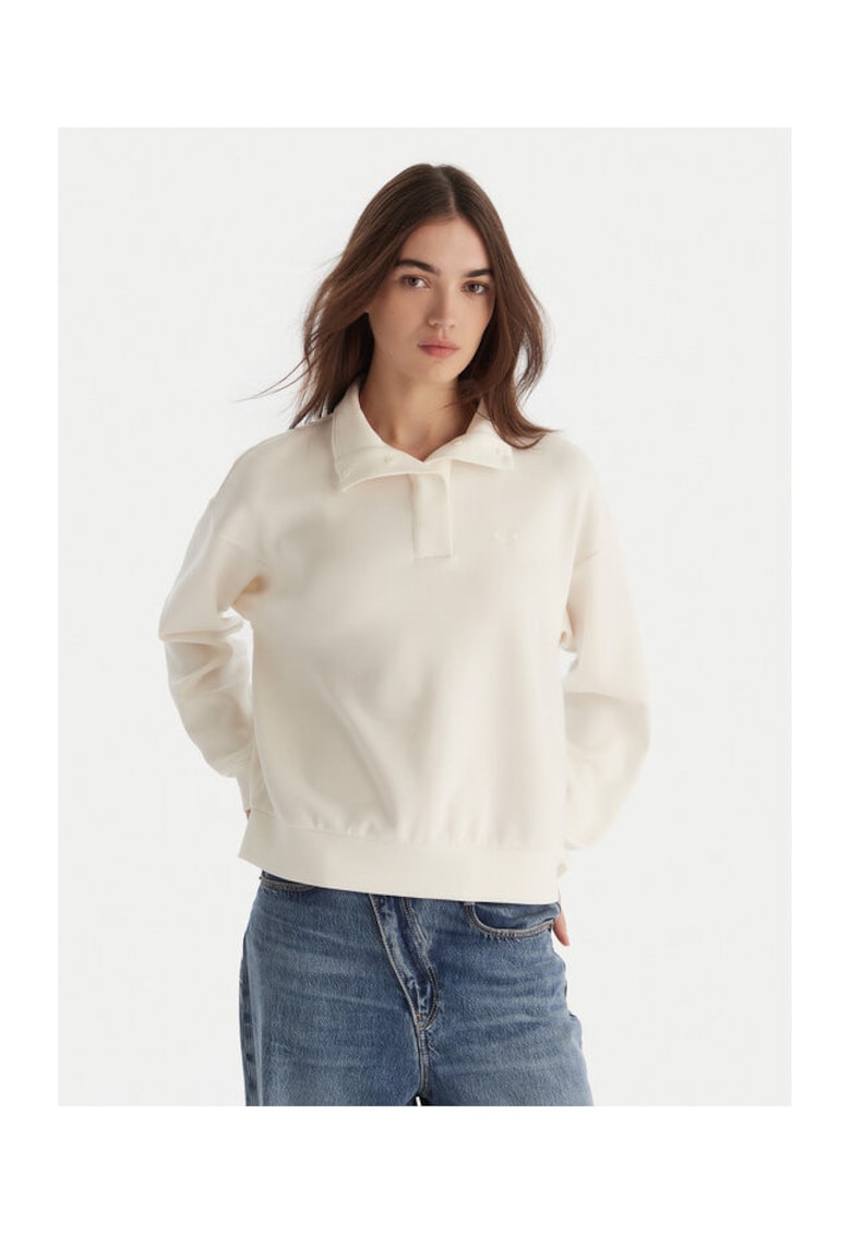 Bluza dama bumbac - alb -