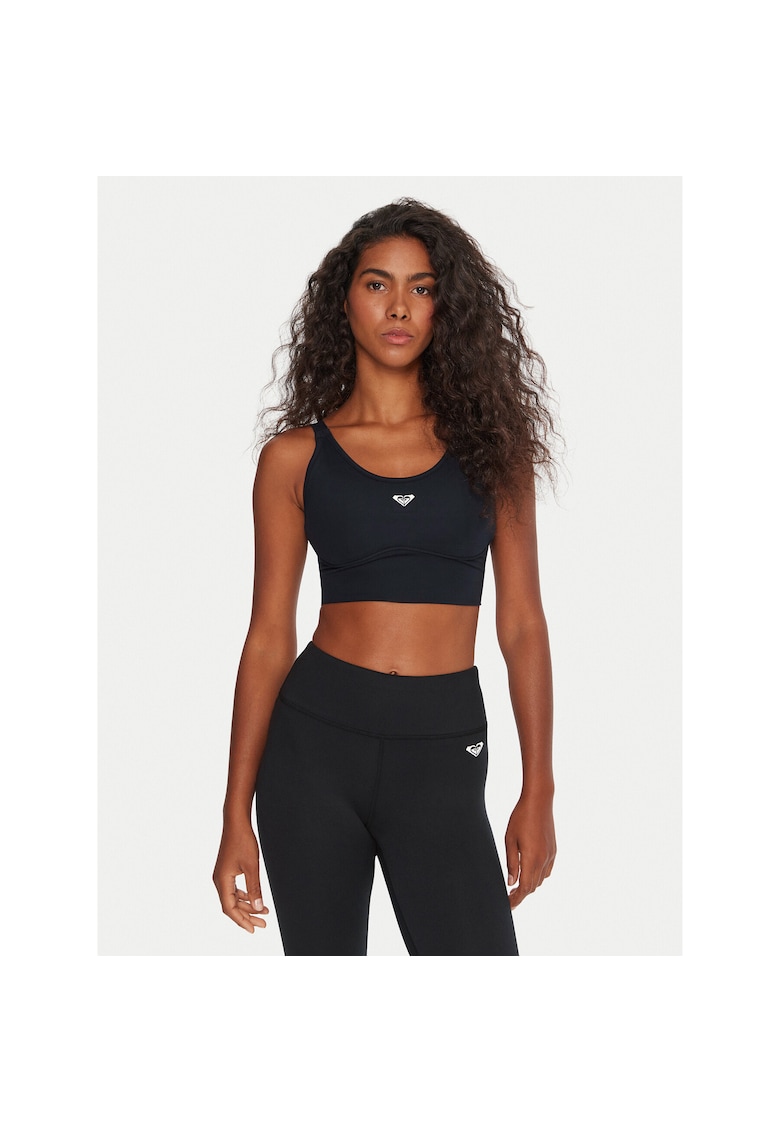 Bustiera sport dama neagra - din material elastic