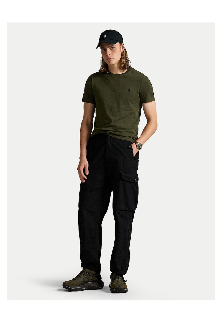 Tricou barbati verde kaki - bumbac