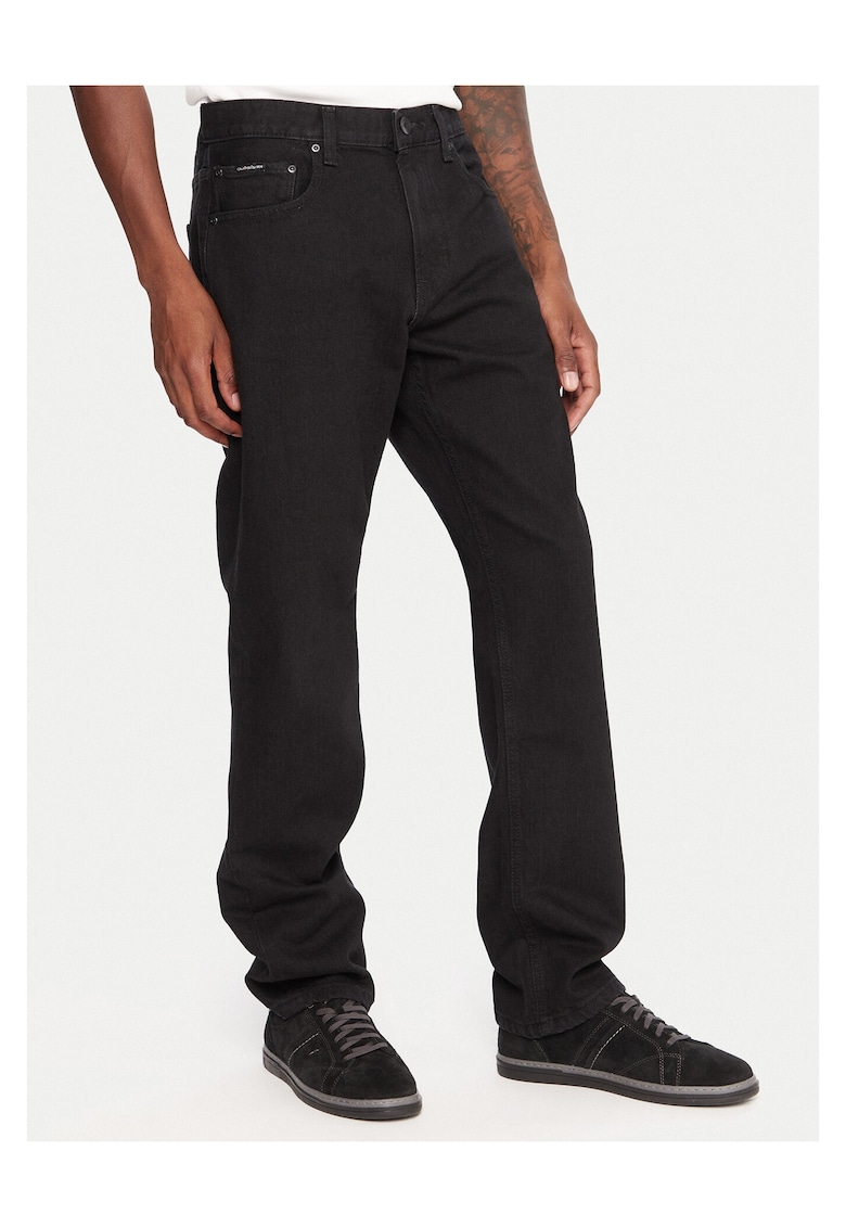Blugi barbati - bumbac - negru - fermoar -