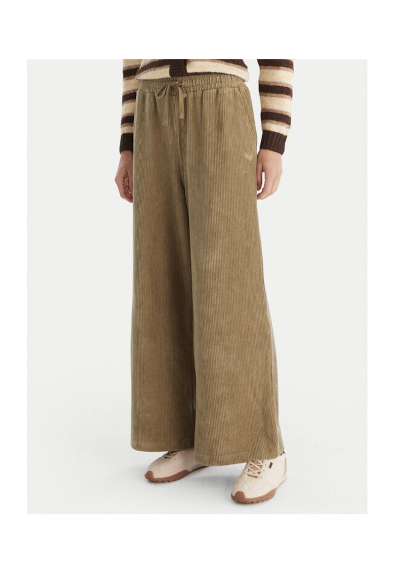 Pantaloni dama verde - stofa