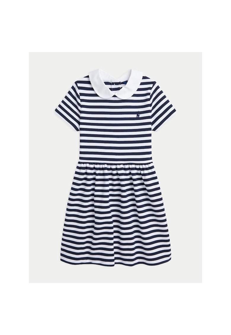 Rochie casual - Bleumarin/Alb - Dungi