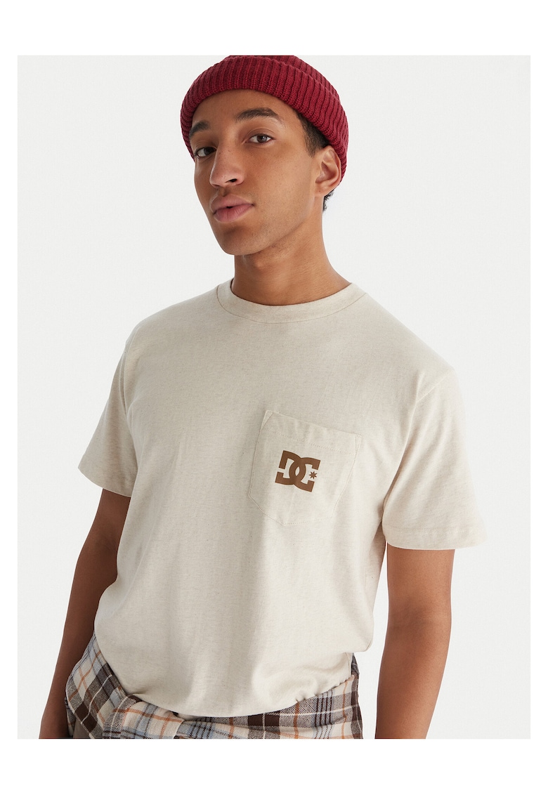 Tricou barbati bej - bumbac