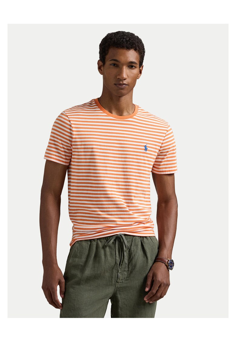 Tricou barbati portocaliu - bumbac -