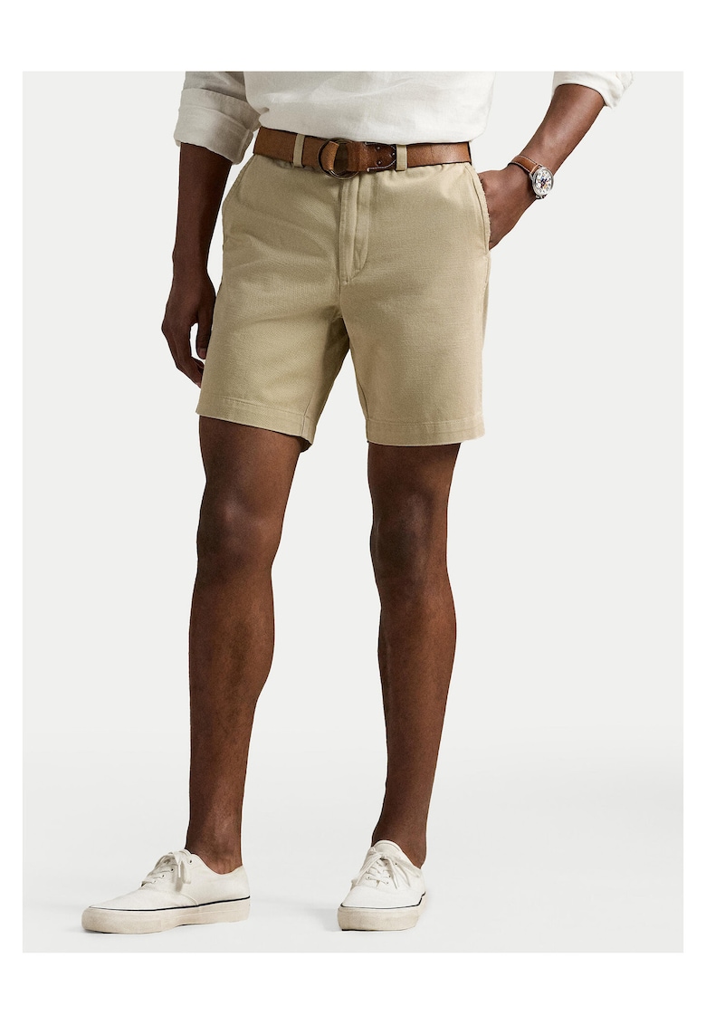 Pantaloni scurti barbati culoare bej - bumbac