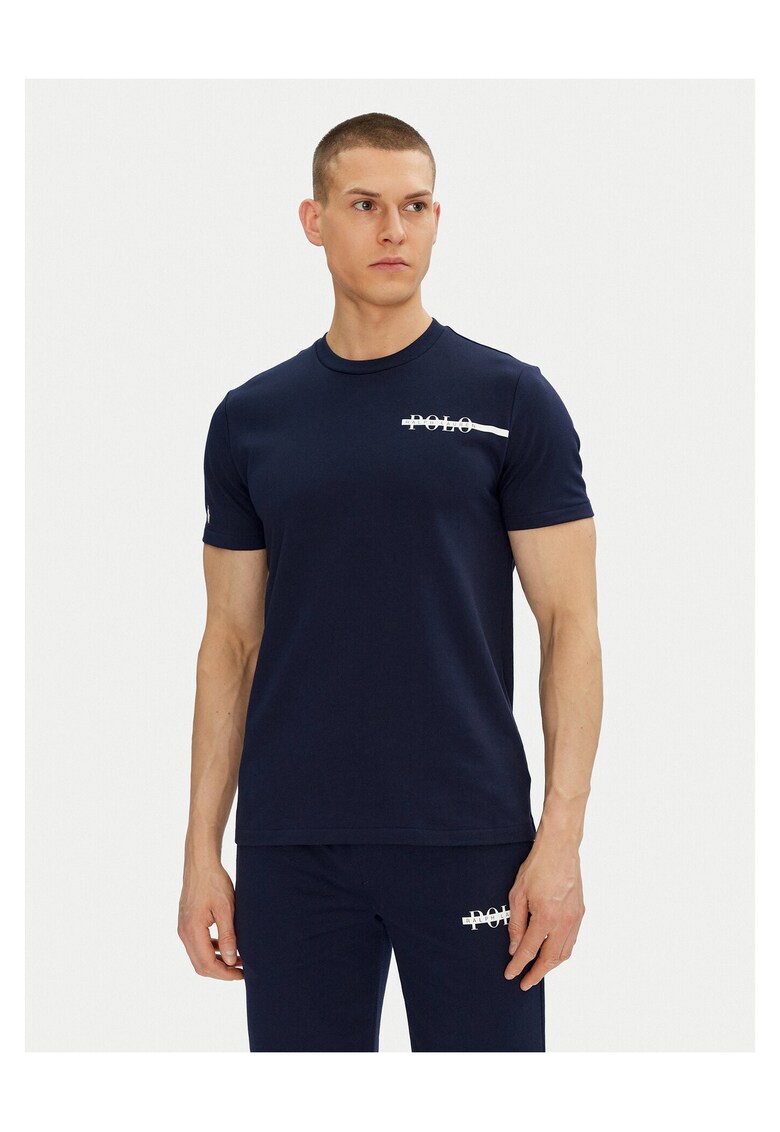 Tricou barbati bleumarin - bumbac -
