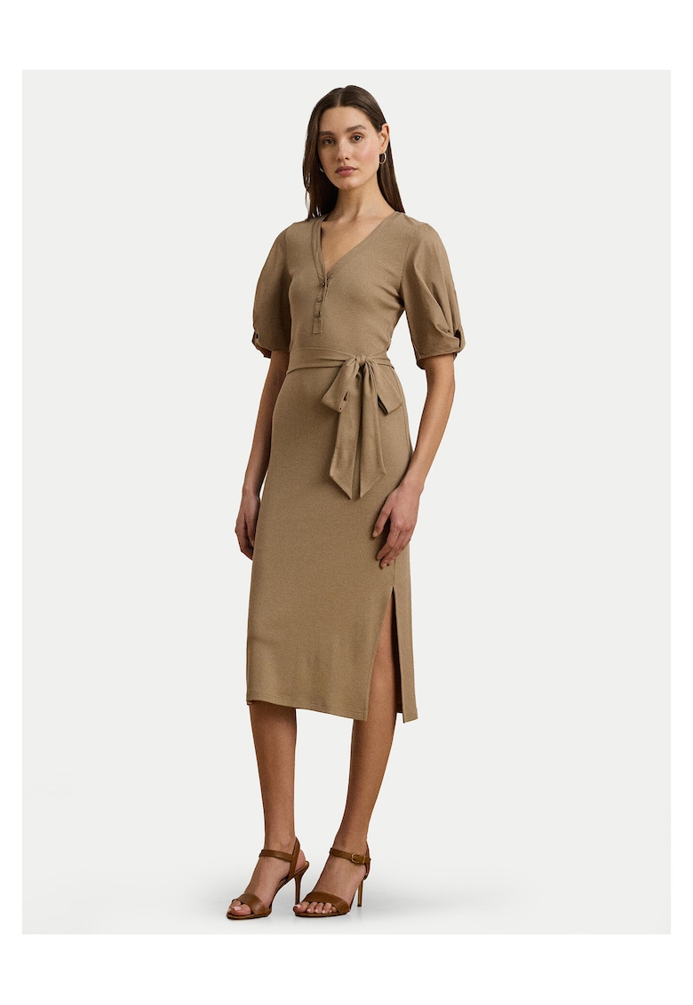 Rochie casual dama bej - material moale