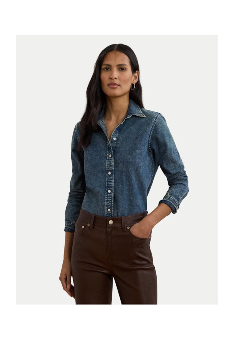 Camasa din denim albastru
