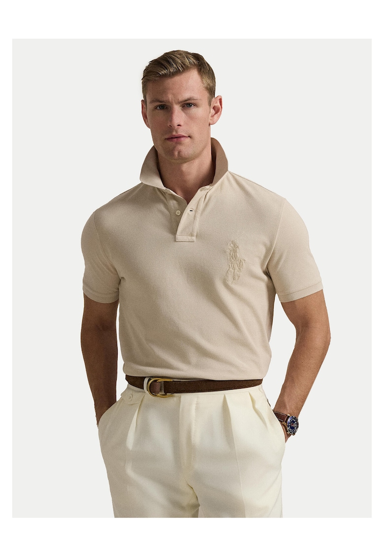 Tricou barbati bej - material 100% bumbac