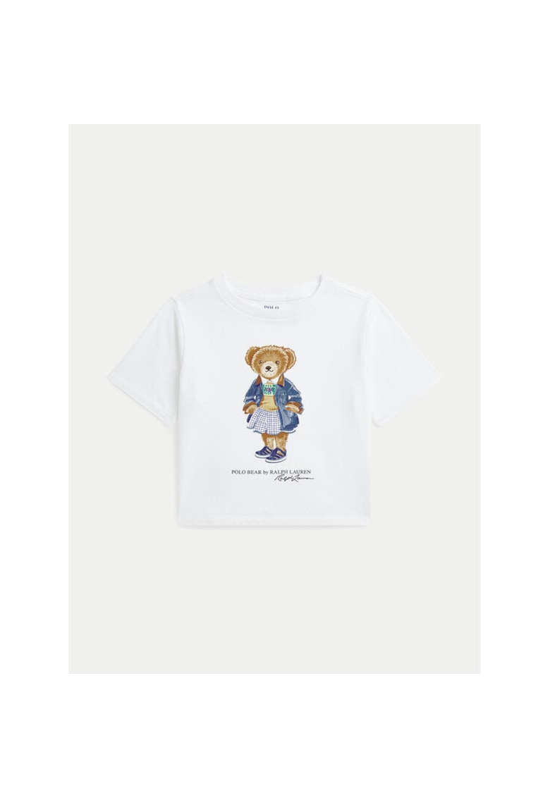 Tricou pentru fete - cu imprimeu - alb