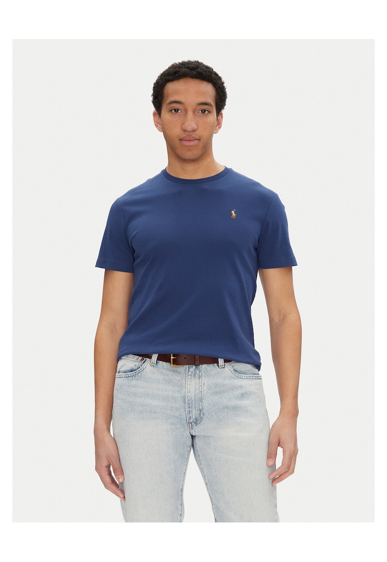 Tricou barbati bleumarin - bumbac -