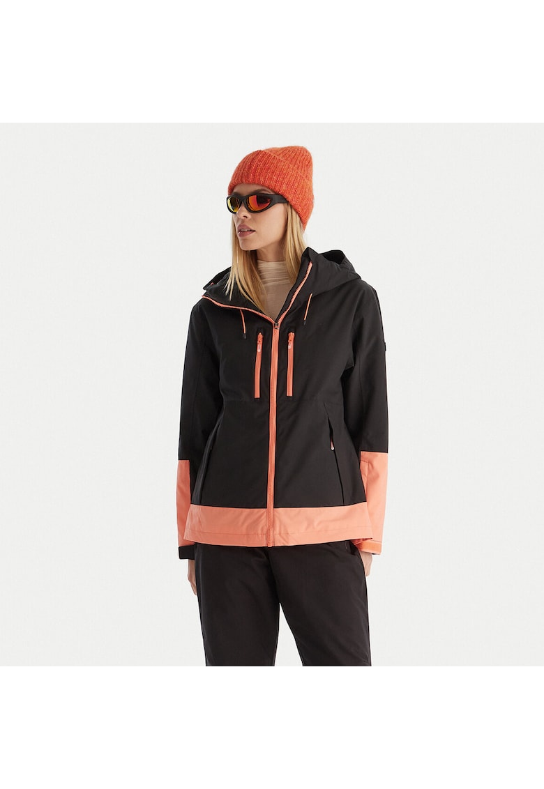 Geaca de ski dama negru/roz - sport
