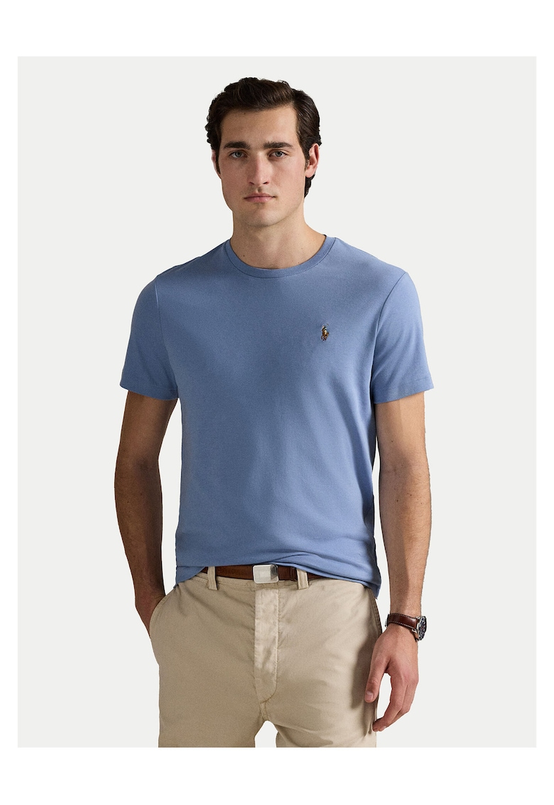 Tricou barbat - albastru deschis - din bumbac