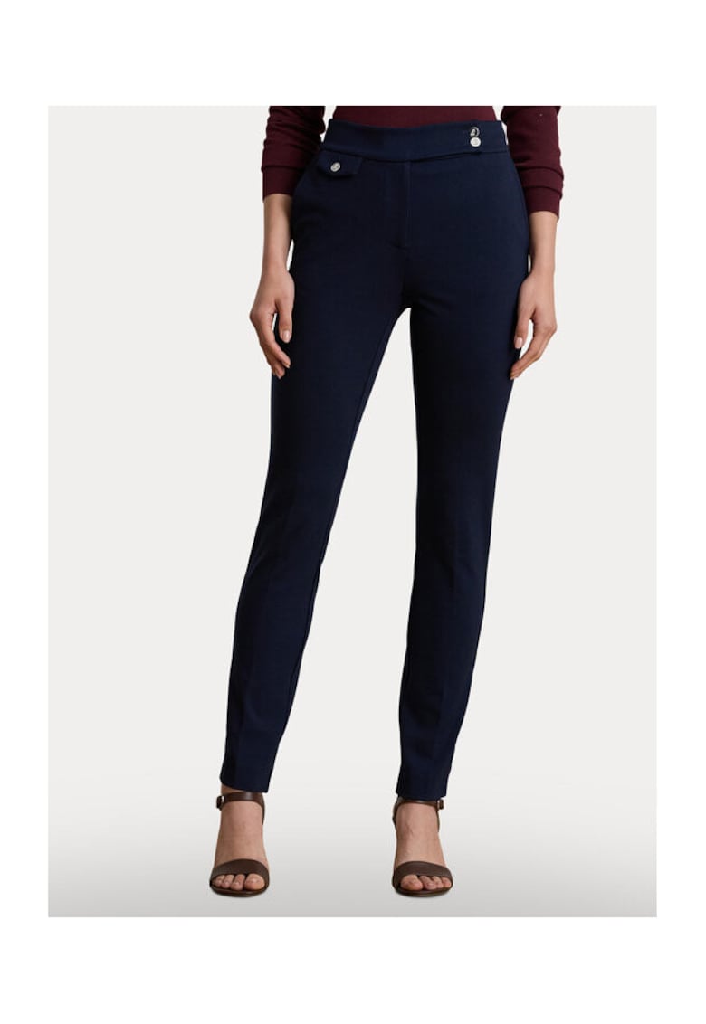 Pantaloni eleganti pentru dama - bleumarin - stofa